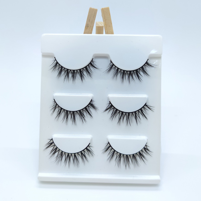 3 пары роскошных накладных ресниц из искусственной норки 3D Silk Lashes