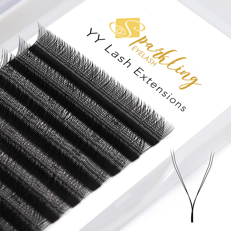 YY Shaped Lashes Extensions 2D Готовые веерные ресницы